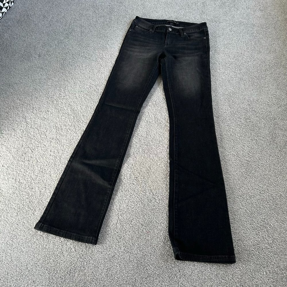 - Prana Straight Leg Stretchy Jeans in Black Organic Cotton Sz 28       - 1G1731